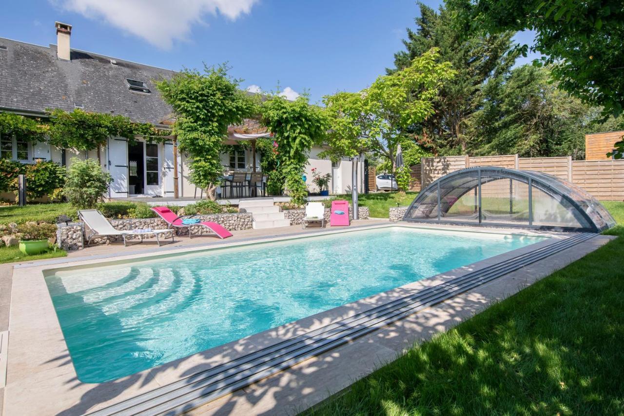 Au Coeur Du Bien-Etre, Chalet Avec Piscine Chauffee Et Couverte, Spa, Sauna, Massages Monteaux Exterior photo